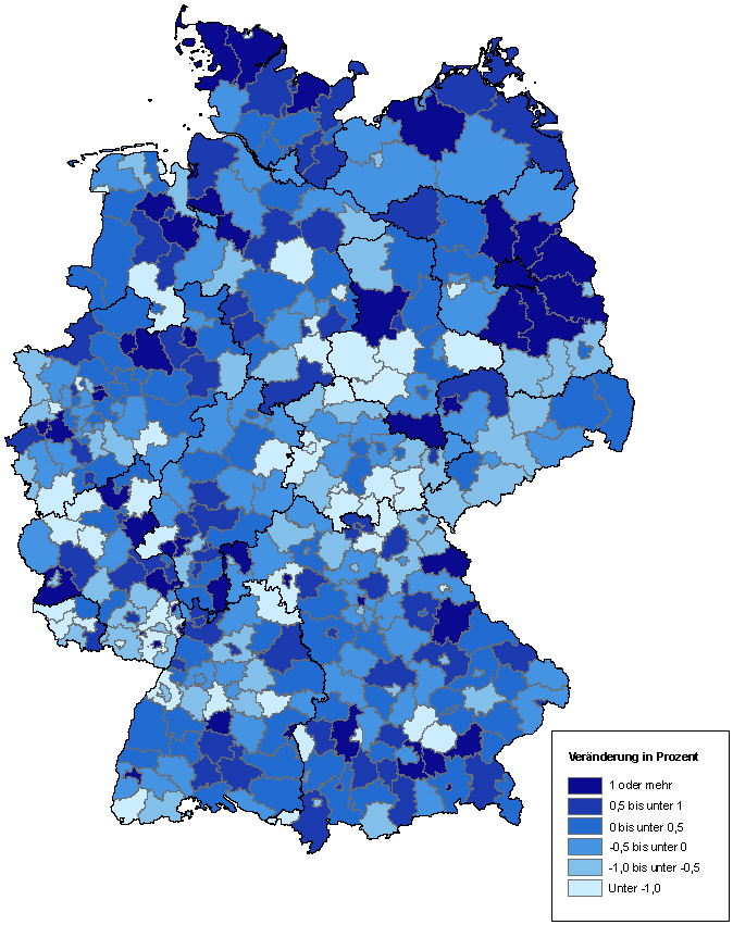 Veränderung Erwerbstätige gegenüber dem Vorjahr