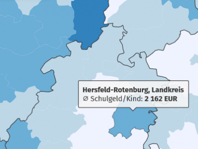 Ausschnitt aus Karte Schulgeld